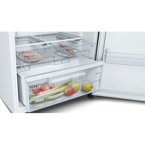 מקרר מקפיא עליון לבן 495 ל'  BOSCH דגם KDN65VW2PL