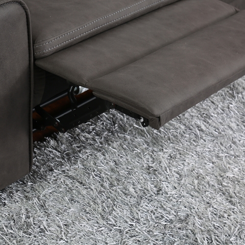 מערכת ישיבה פינתית בריפוד בד רחיץ עם 2 ריקליינרים