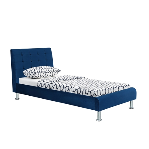 מיטת יחיד מעוצבת 90x190 ריפוד בד קטיפתי HOME DECOR