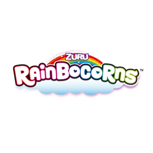 בובת חד קרן ריינבוקורן בינוני בביצת קרן סגולה