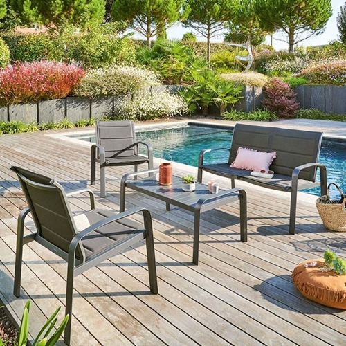 פינת ישיבה מאלומיניום דגם ALYN מבית H.KLEIN