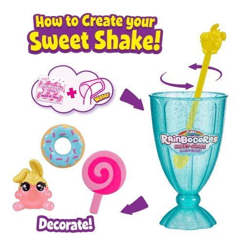 ריינבוקורן ורוד כהה מילקשייק-קופיף המסטיקים מדבר!