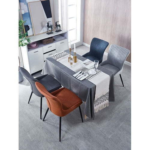 סט 4 כיסאות מפוארים לפינת אוכל מרופדים בד מילאנו