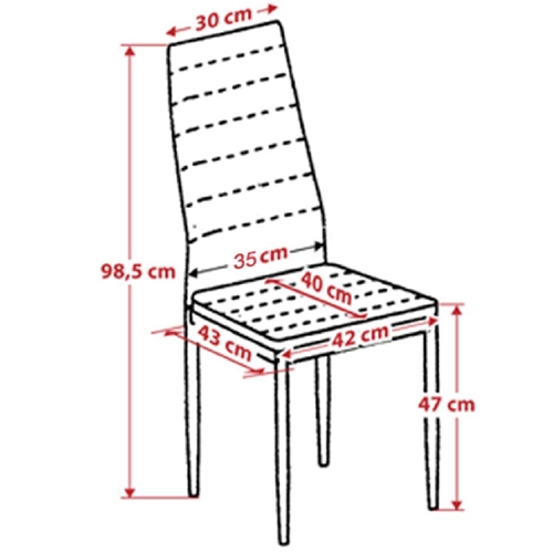 רביעיית כיסאות לפינת אוכל דגם אירופה מבית HOMAX