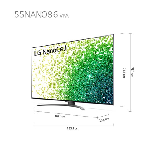 טלוויזיה "55 4K SMART דגם LG 55NANO86VPA