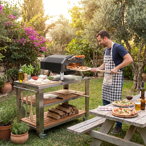 טאבון גז נייד "16 ואבן מסתובבת Australia Chef