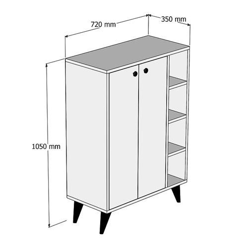 ארון נעליים מעוצב דגם Multi 1810 מבית HOMAX