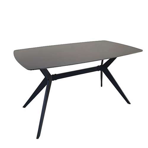 פינת אוכל מקרמיקה+6 כיסאות מונקו שחור Tudo Design