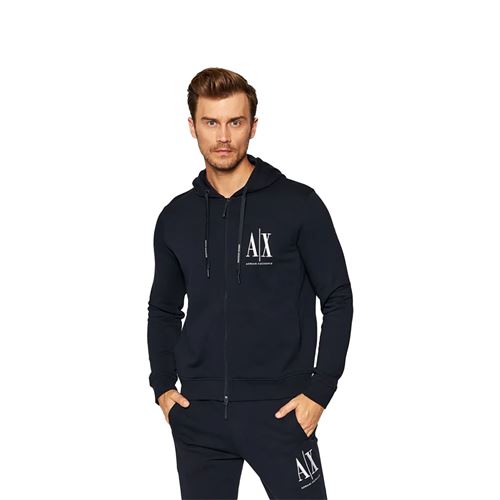 קפוצ'ון  Armani Exchange לגבר דגם Icon Logo Zip Up Hooded
