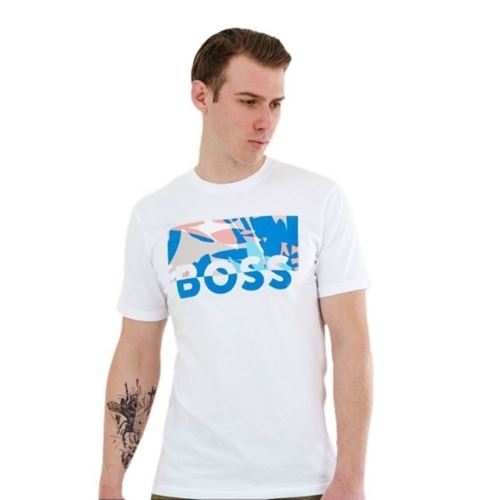 טי שירט HUGO BOSS לגברים דגם COTTON-JERSEY LOGO