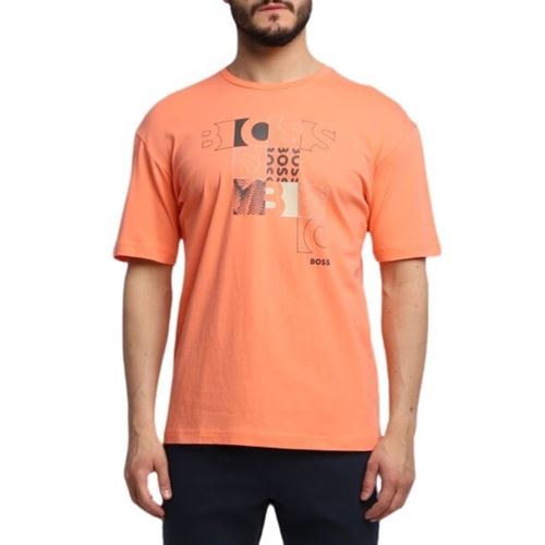 טי שירט HUGO BOSS לגברים דגם COTTON-JERSEY LOGO