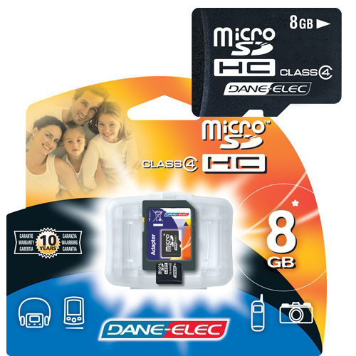 כרטיס זיכרון microSD 8GB
