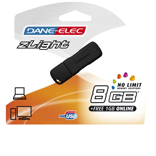 ז. נייד בנפח של 1GB + 8GB נוסף חינם DANE-ELEC