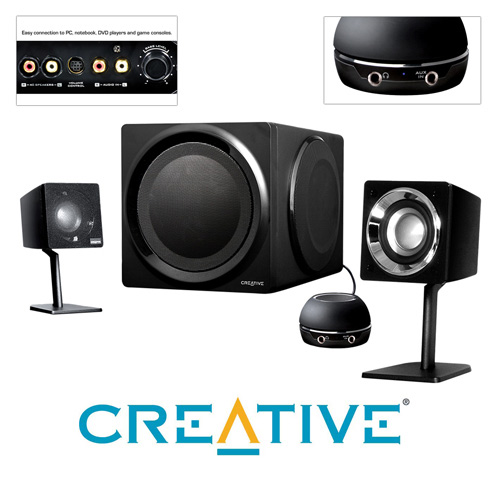 סט רמקולים בעוצמה של CREATIVE GigaWorks T3 80W