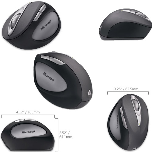 עכבר לייזר אלחוטי ארגונומי Microsoft Natura 6000