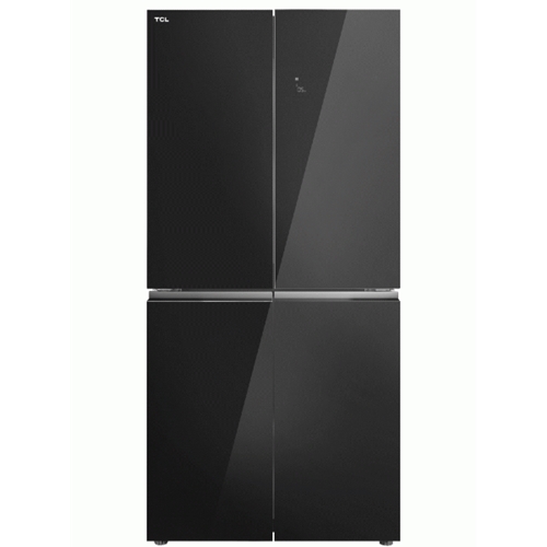 מקרר 4 דלתות   TCL TRF460WEXGB זכוכית שחורה