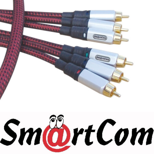 כבל וידאו קומפוננט YUV באורך 2 מטר SmartCom