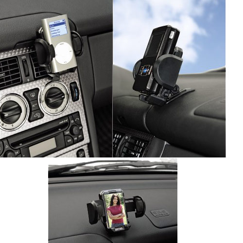 עריסה אוניברסאלית לרכב לנגנים סלולר ו- HAMA GPS