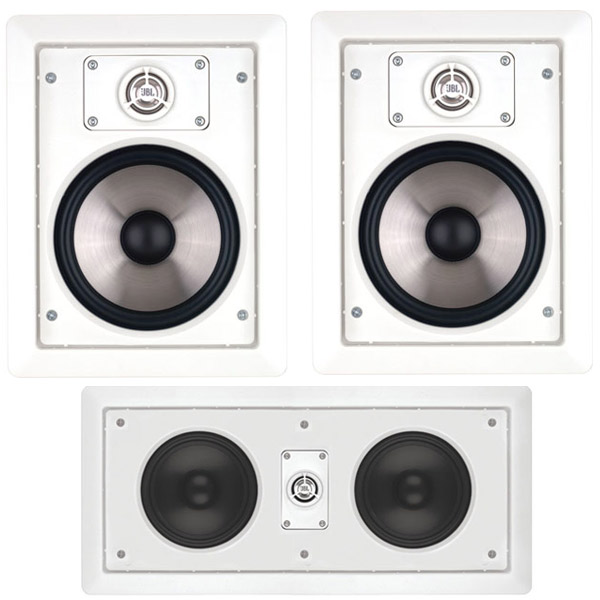 סט זוג רמקולים סראונד ורמקול סנטר שקועים JBL