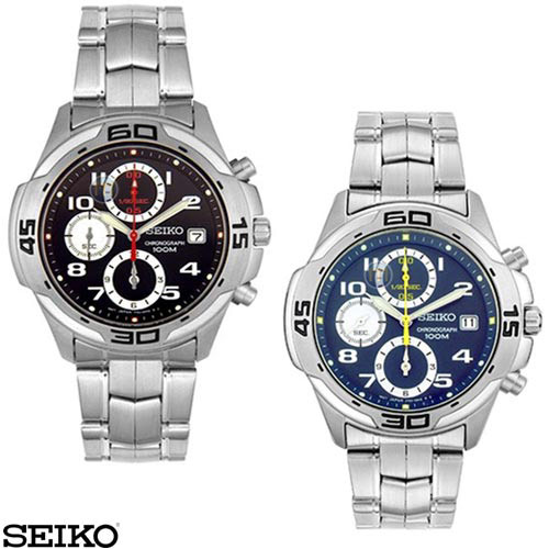 שעון כרונוגרף מקצועי עשוי פלדה לגבר SEIKO