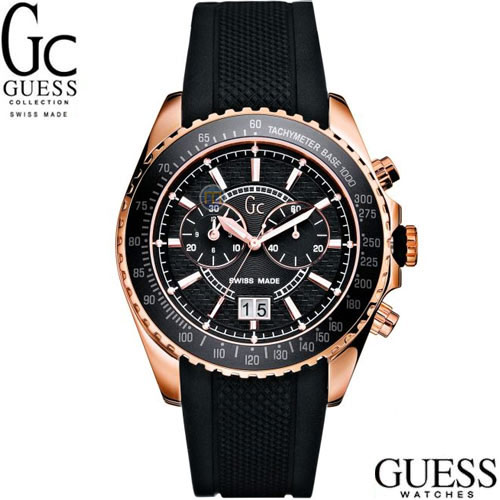 שעון כרונוגרף זהב אדום לגבר GUESS COLLECTION