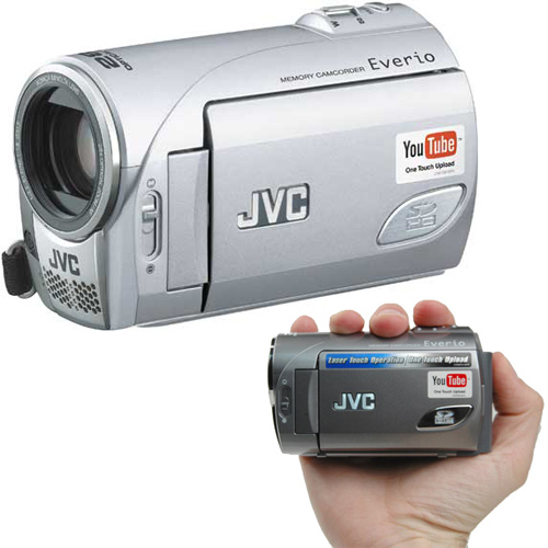 מצלמת וידאו דיגיטלית קומפקטית בפורמט JVC FLASH