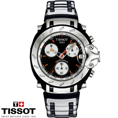 שעון כרונו פלדה מסדרת המרוצים TISSOT T-RACE