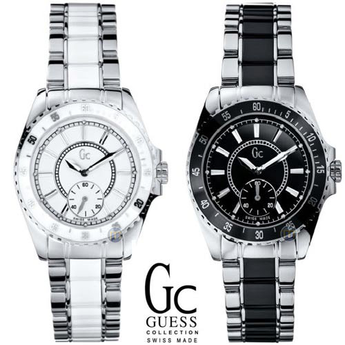 שעון GC קרמי כסוף GUESS COLLECTION