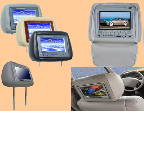 זוג מסכי ראש TFT LCD בגודל 7" מובנה בכרית ראש
