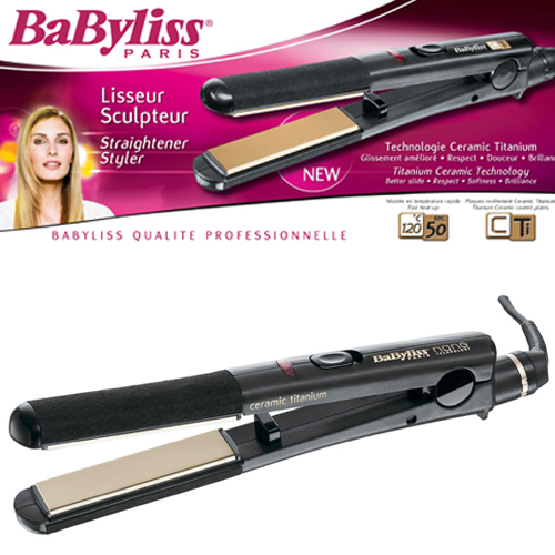 מעצב ומחליק שיער עם לוחות קראמיים BABYLISS+מתנה