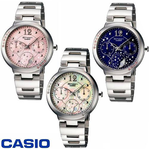 שעון קסיו יוקרתי משובץ קריסטלים לאישה CASIO