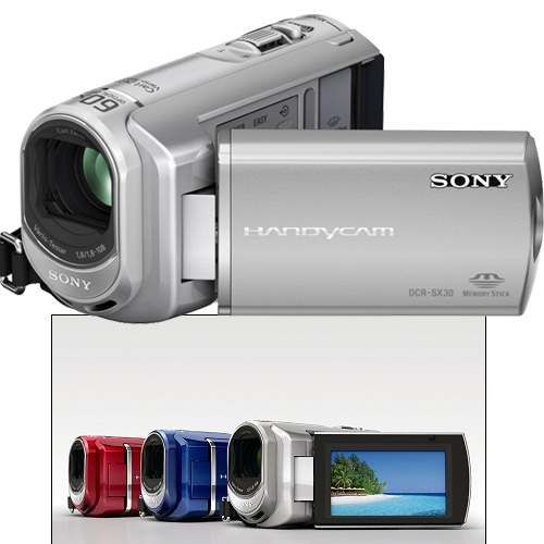 מצלמת וידאו דיגיטלית SONY DCR-SX30E מתצוגה+תיק