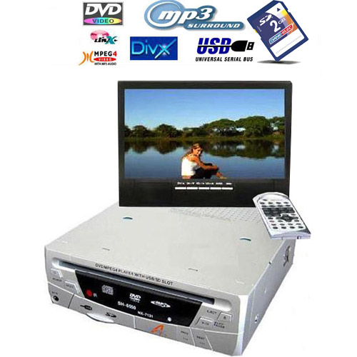 ר. דיסק DIVX DVD לרכב כולל USB ו SD-CARD מתצוגה