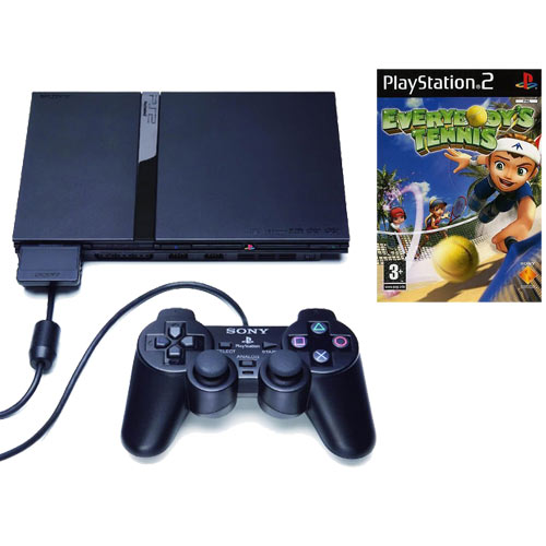 Sony PS 2  עם 2 בקרים ומשחק טניס - כל הצעה זוכה