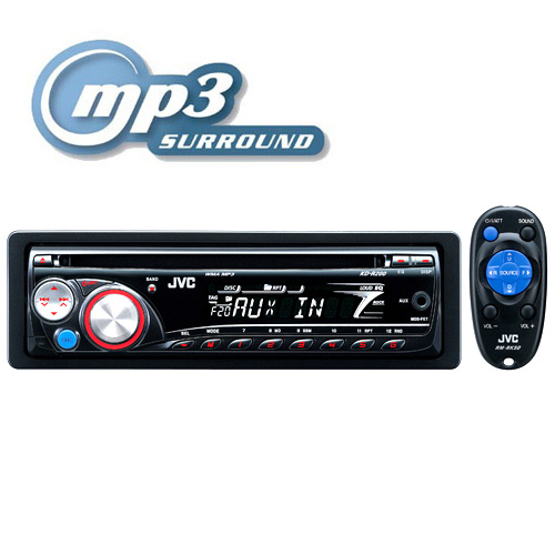 רדיו דיסק MP3 כולל שלט וכניסת AUX לנגנים JVC