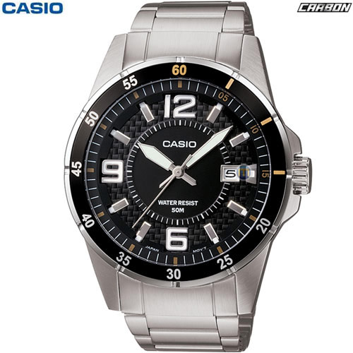 שעון אנלוגי יוקרתי עשוי פלדה CASIO