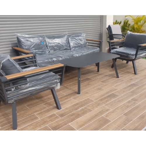 מערכת ישיבה תלת דגם מרסלה אפור כהה מבית H.KLEIN