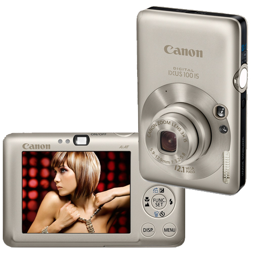 מצלמה דיגיטלית12.1 מגה Canon IXUS 100 IS + מתנות