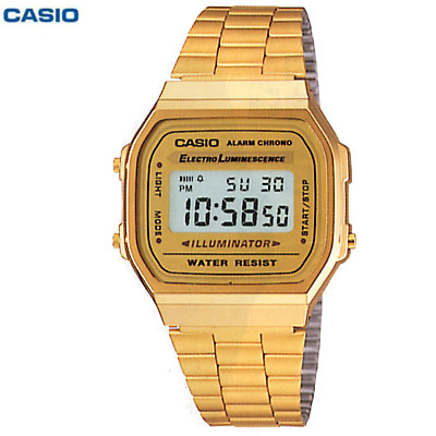 שעון בעיצוב רטרו מוזהב קלאסי CASIO