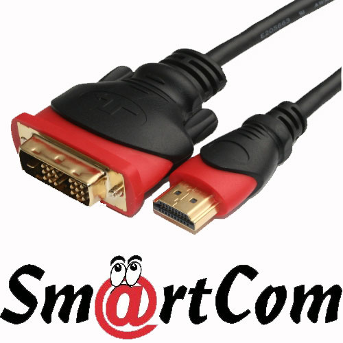 כבל HDMI - DVI/D באורך 2 מטר SmartCom