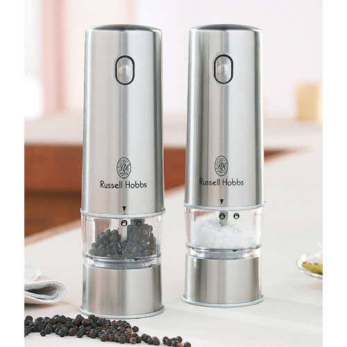 זוג מטחנות תבלינים חשמליות + תאורה Russell Hobbs
