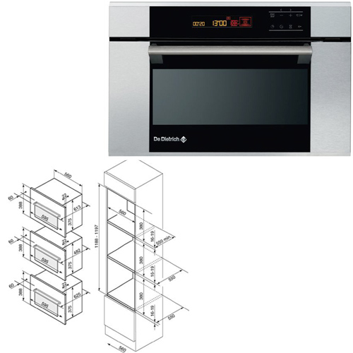 תנור מיקרוגל משולב 32 ליטר De Dietrich 1000W