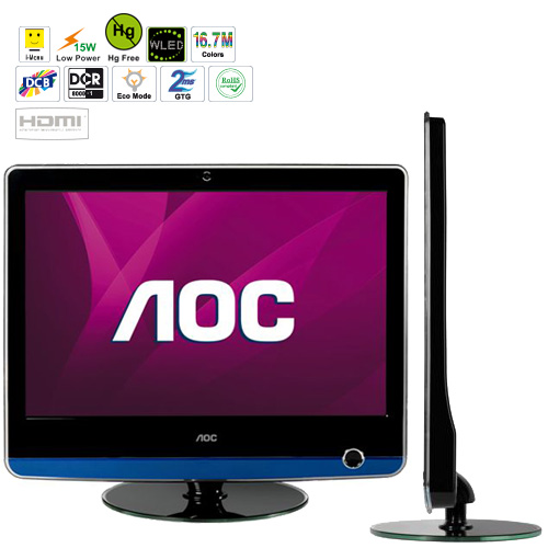 מסך מחשב ''22 WLED חיבור HDMI דגם +AOC V22