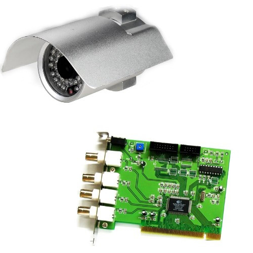 מצלמת אבטחה אינפרא אדום עם כרטיס DVR