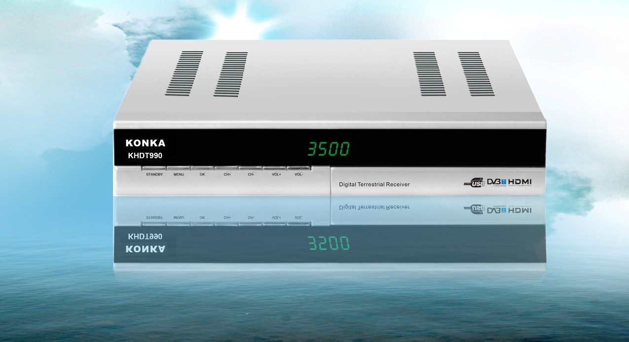 ממיר DVB-T HD KONKA  מקליט ומנגן סרטים  KHDT990