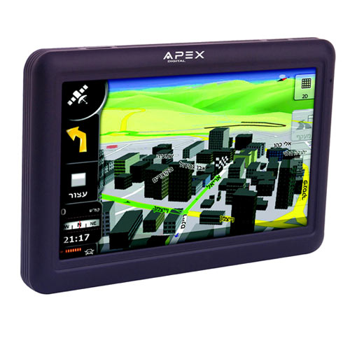 מכשיר ניווט GPS עם מסך ''5 BT ותכנת APEX IGO7