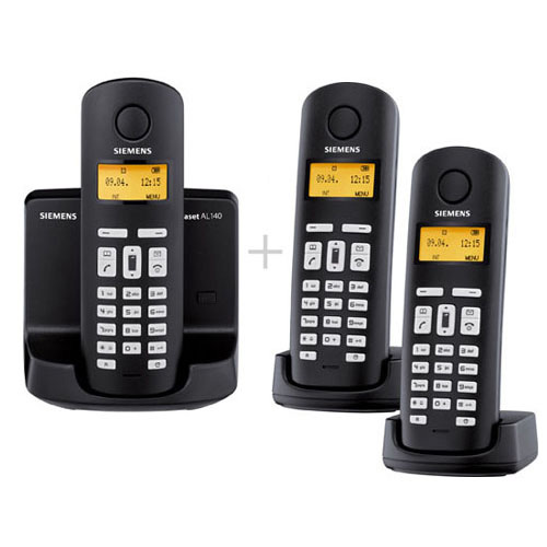 מערכת אלחוטית+2שלוחות SIEMENS AL-140 TRIO