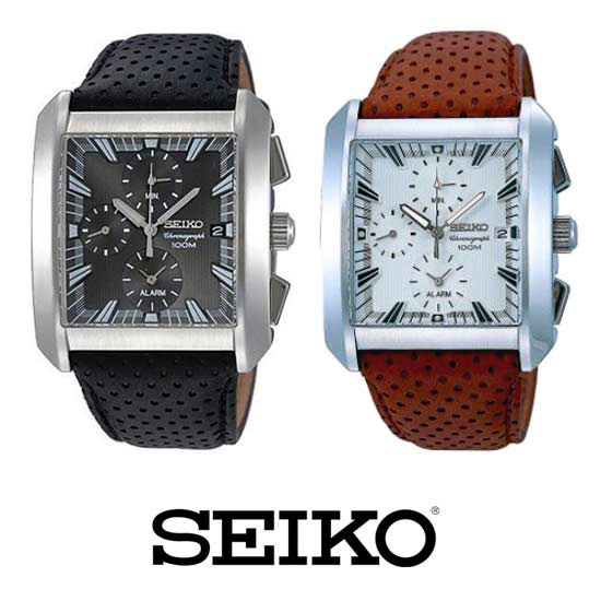 שעון כרונוגרף מלבני מעוצב מסדרת SEIKO ARCTURA