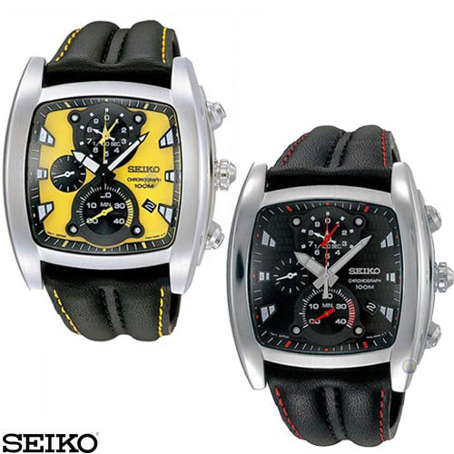 שעון כרונוגרף מלבני מעוצב ויוקרתי SEIKO