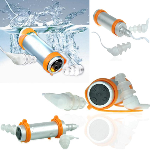 נגן MP3 בנפח 2GB אטום למים לשחיה פעילויות ספורט